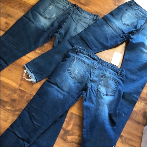 Foxy Fave Dark Distressed Moto Skinny Jeans - Picture 7 of 7